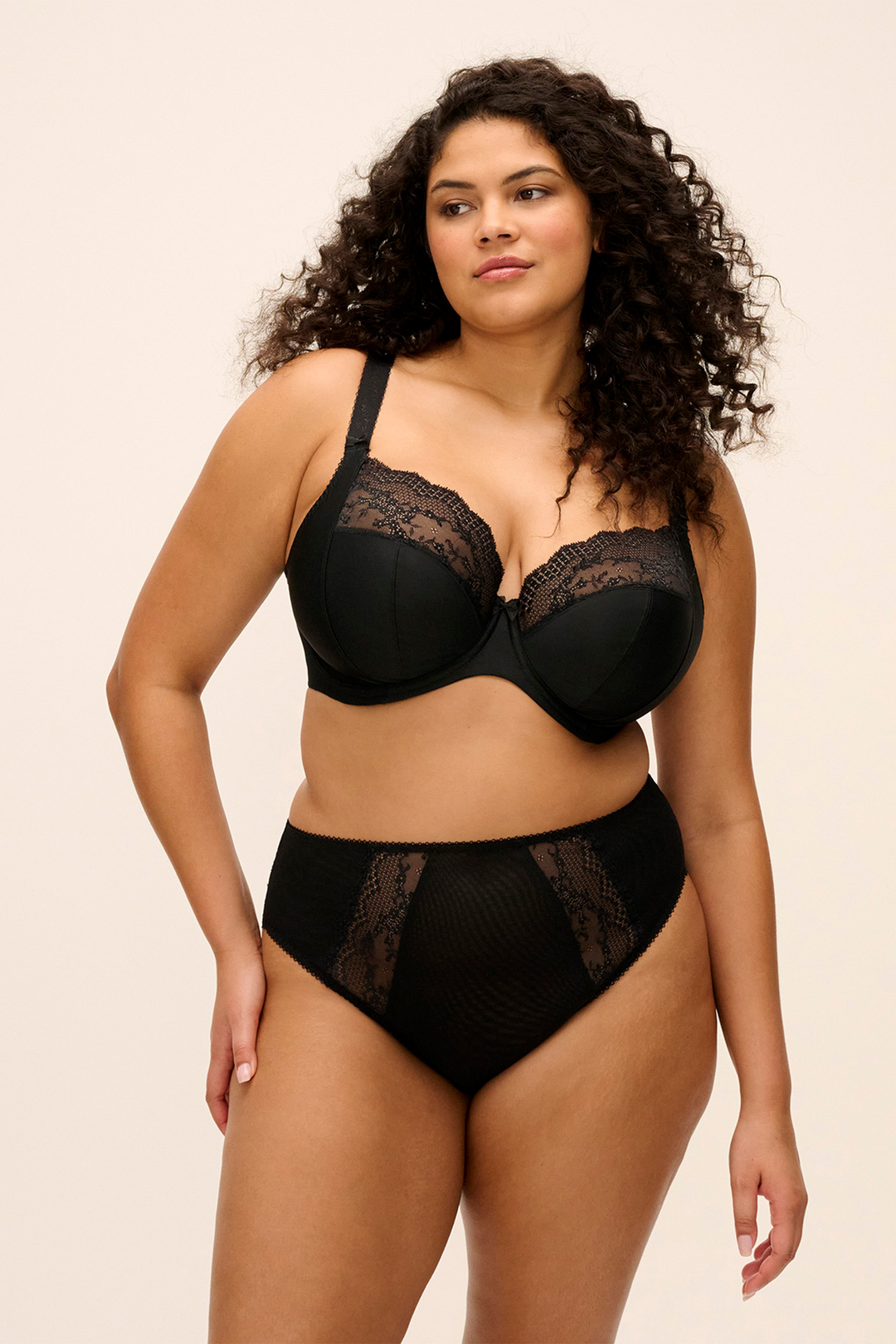 Lucie High Leg Brief Jet