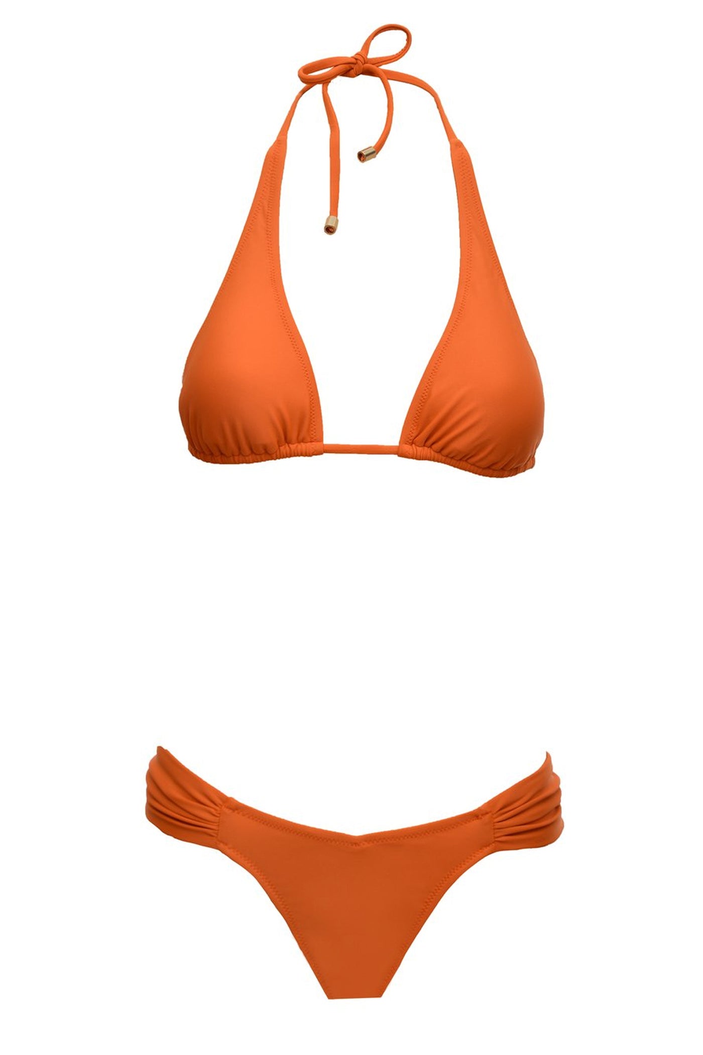Luna Triangle Bikini in Tangerine