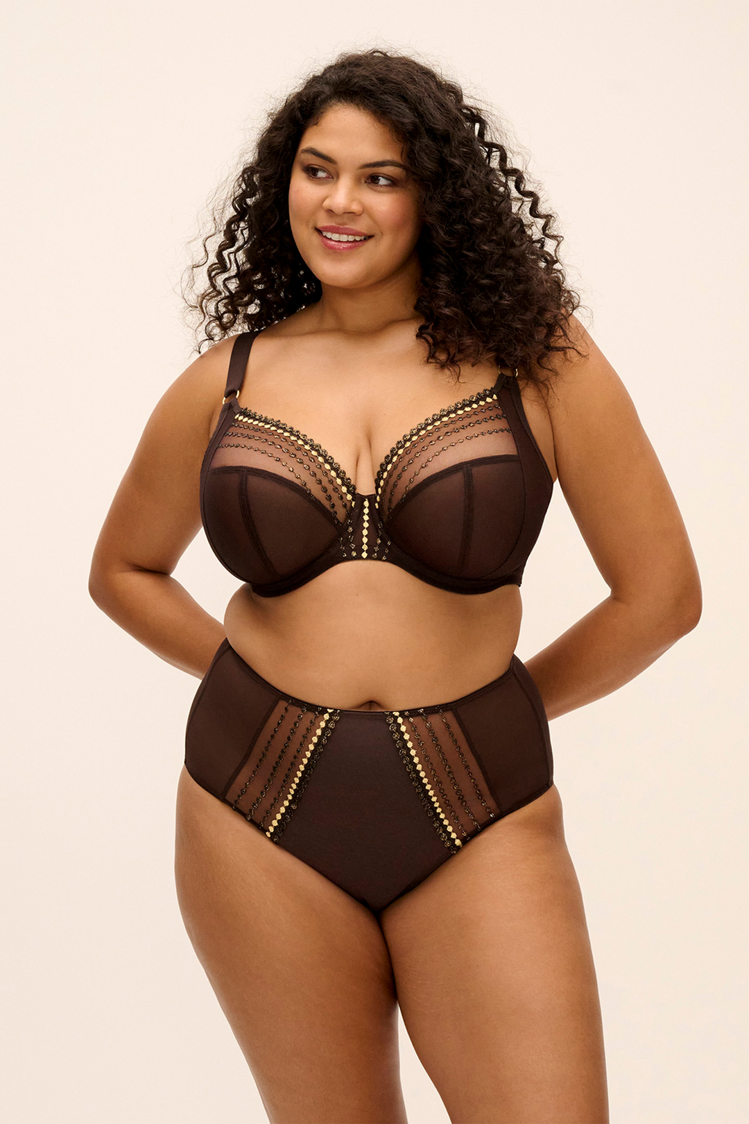 Matilda High Waisted Brief Gold Rush
