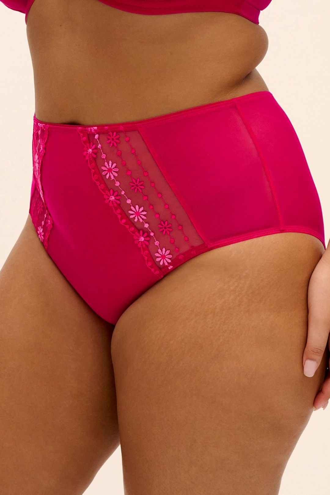 Matilda High Waisted Brief Hot Pink