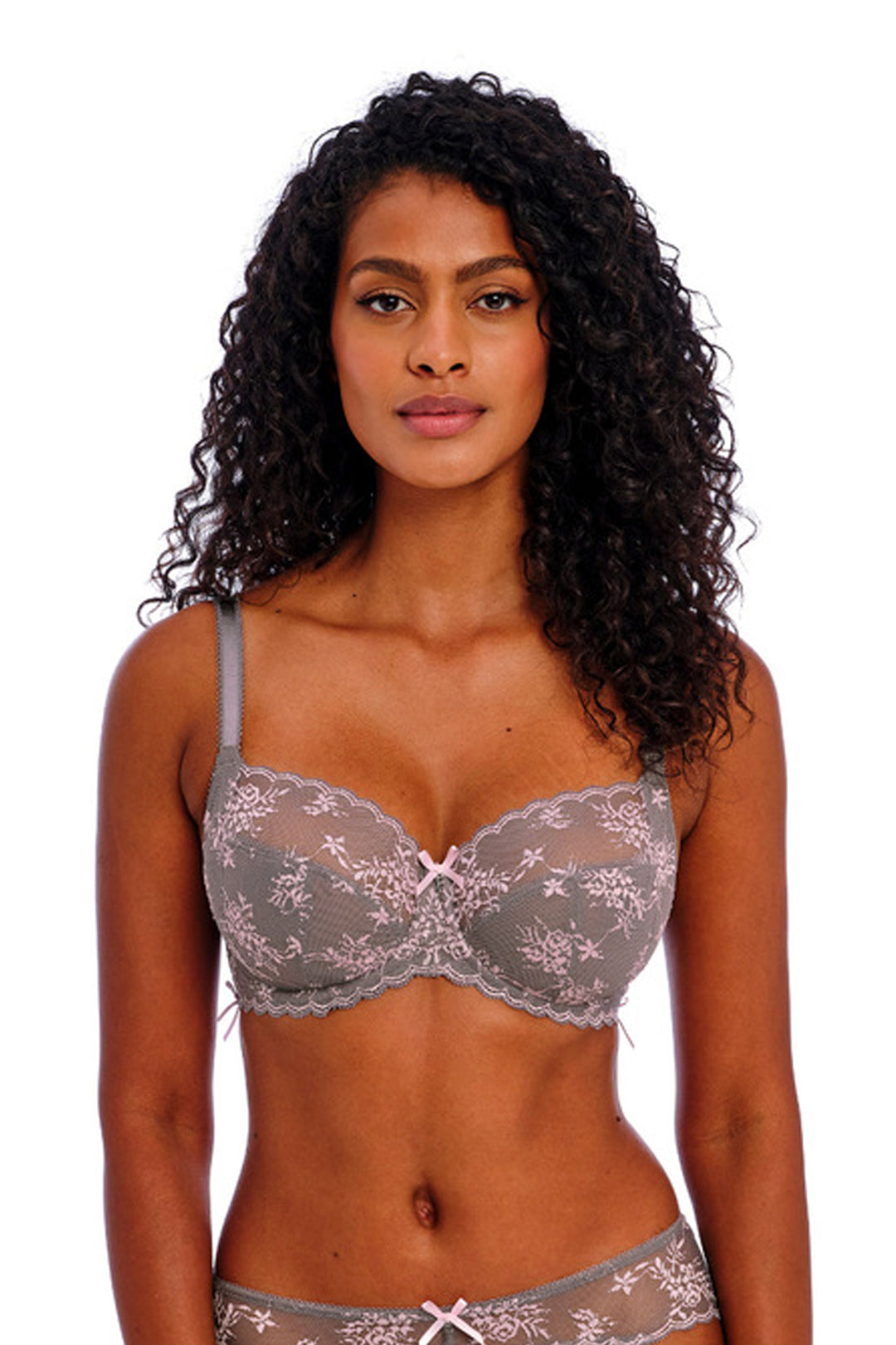 Offbeat Decadence Full Cup Bra Grey/Pink