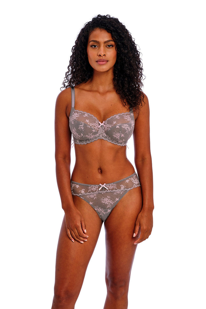 Offbeat Decadence Full Cup Bra Grey/Pink