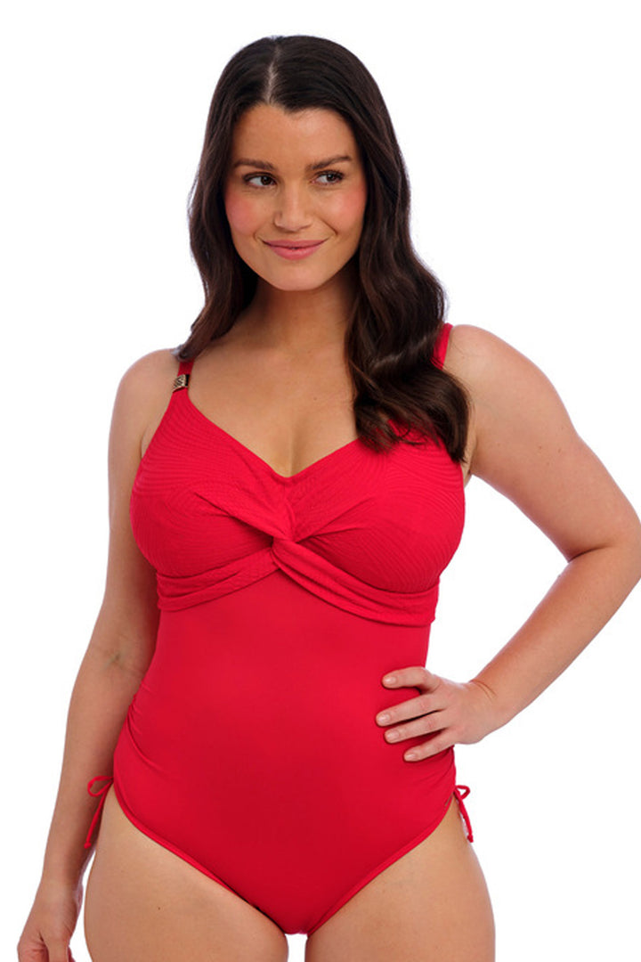 Ottawa Twist Front Swimsuit Radiant Red