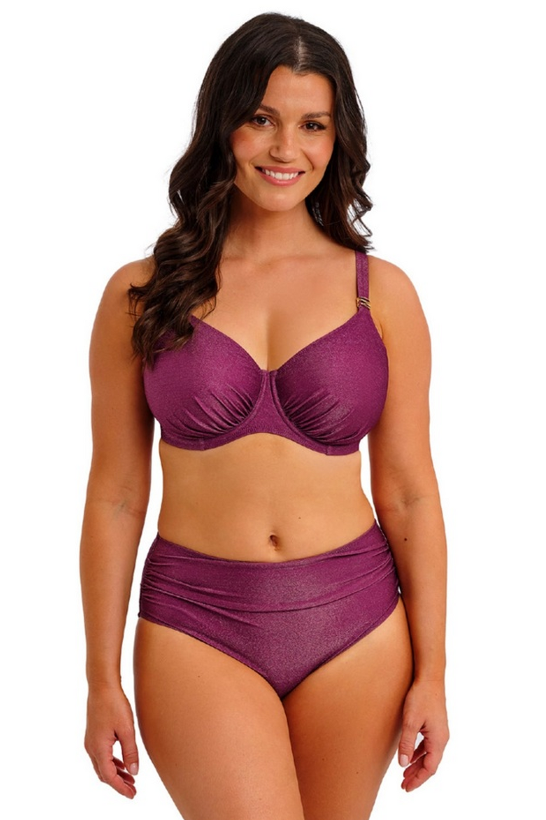 Paros Coast Hög bikinitrosa Berry Shimmer