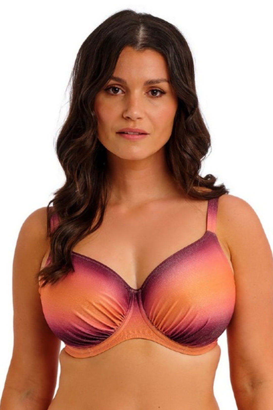 Paros Coast Gathered Full Cup Bikini Top Sunset Glow