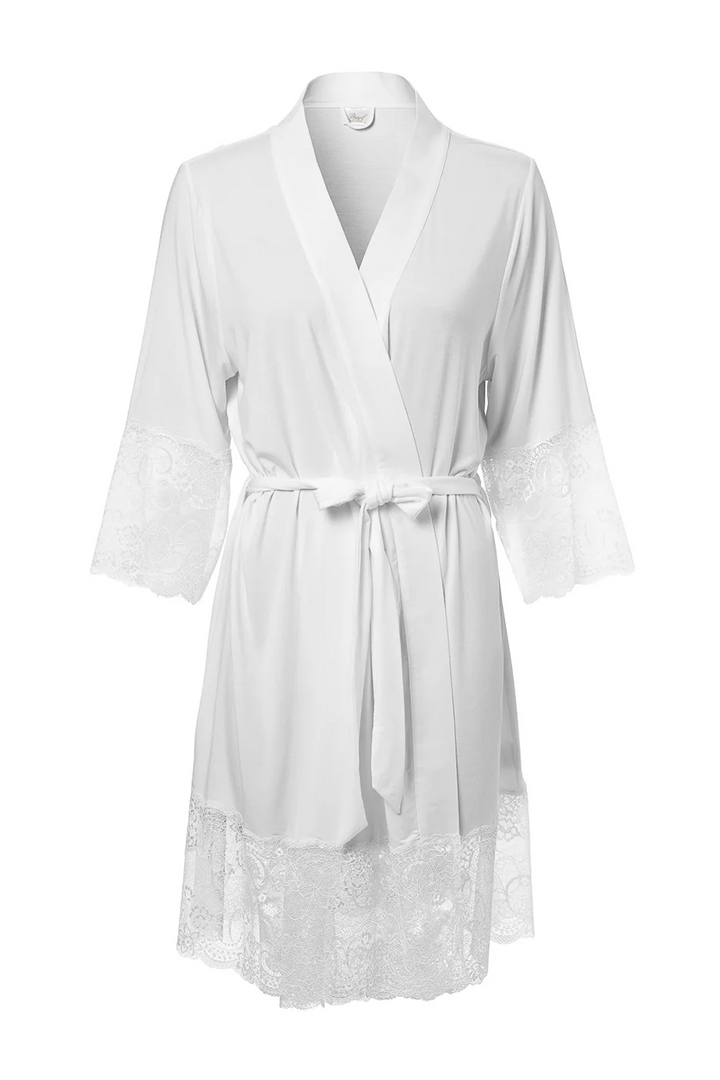 Holiday Lace Kimono Off White