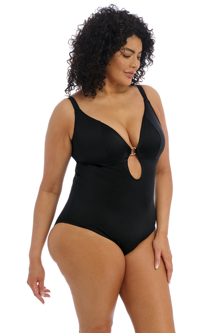 Plain Sailing Non Wired Swimsuit Black