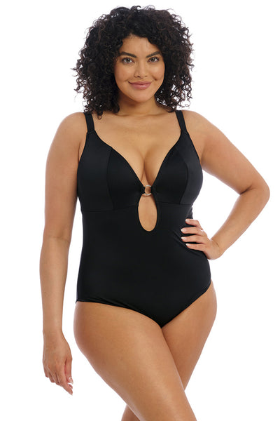 Plain Sailing Non Wired Swimsuit Black