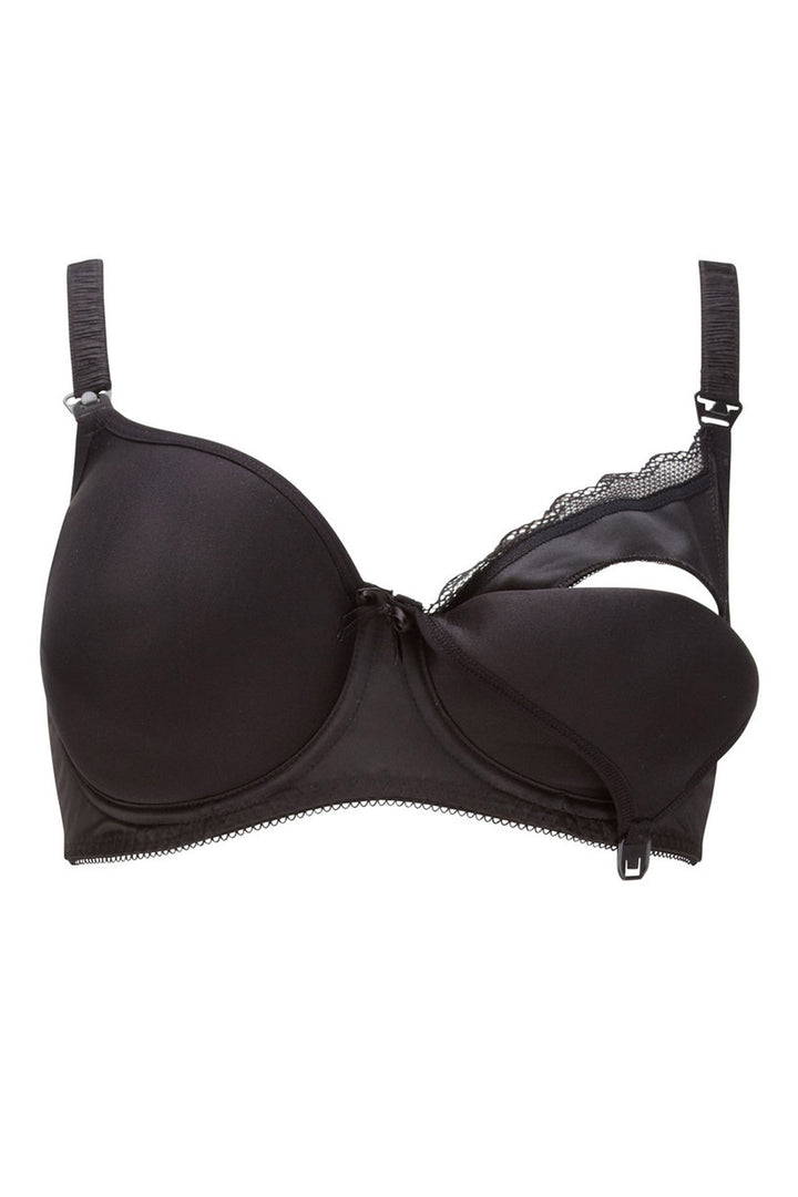 Pure Moulded Nursing Bra Black