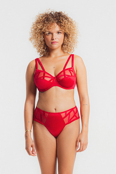 Série Full Cup Bra Rouge