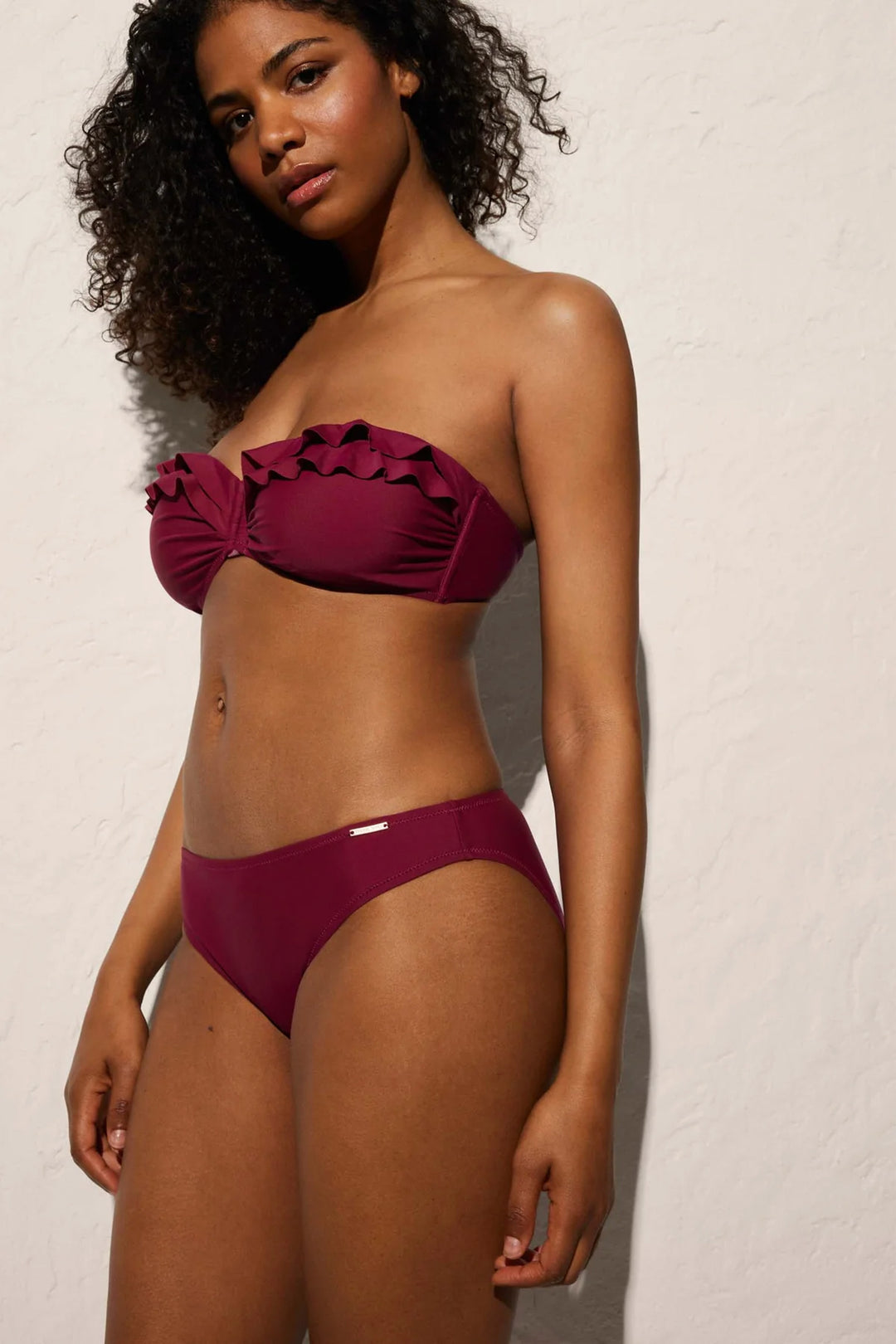 Plain Bikinitrosa Maroon