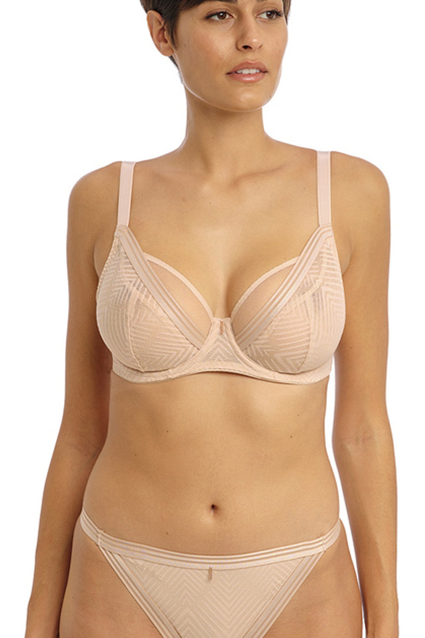 Tailored Plunge Bh Natural Beige