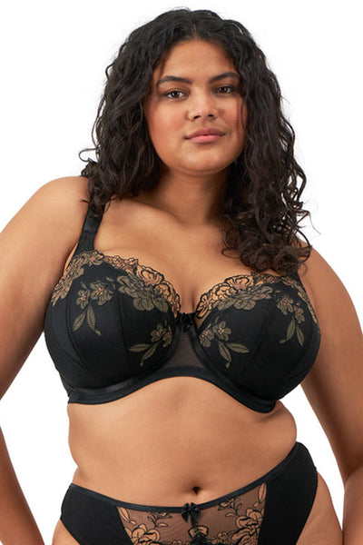 Teagan Padded Half Cup Bra Black Almond