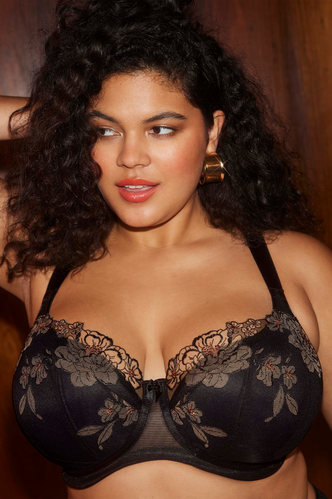 Teagan Vadderad Half Cup BH Black Almond