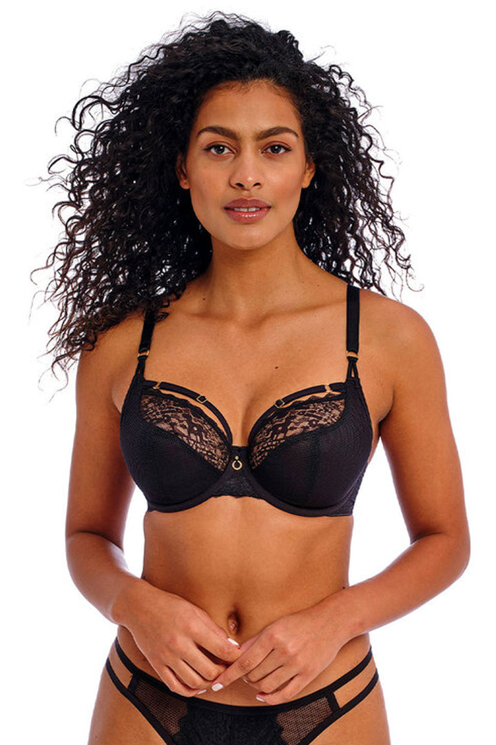 Temptress Plunge Bra Black