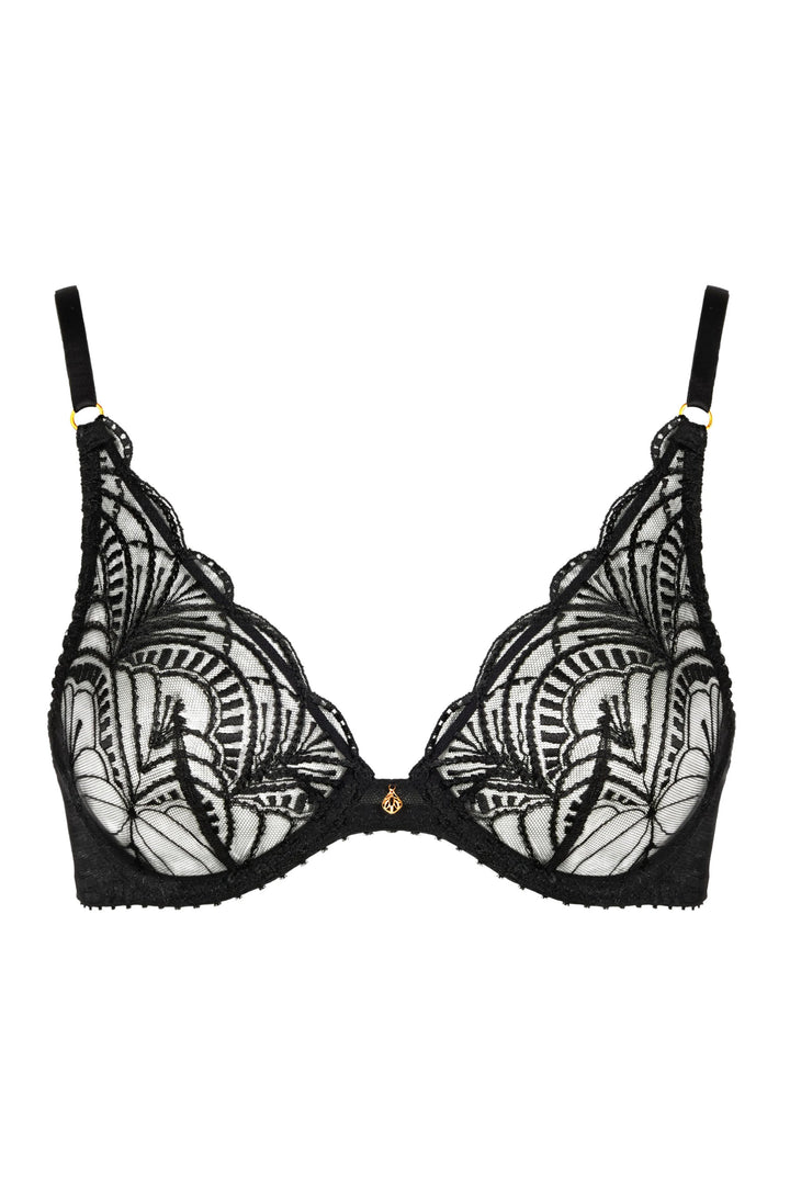 Vibes Plunge Bra Black