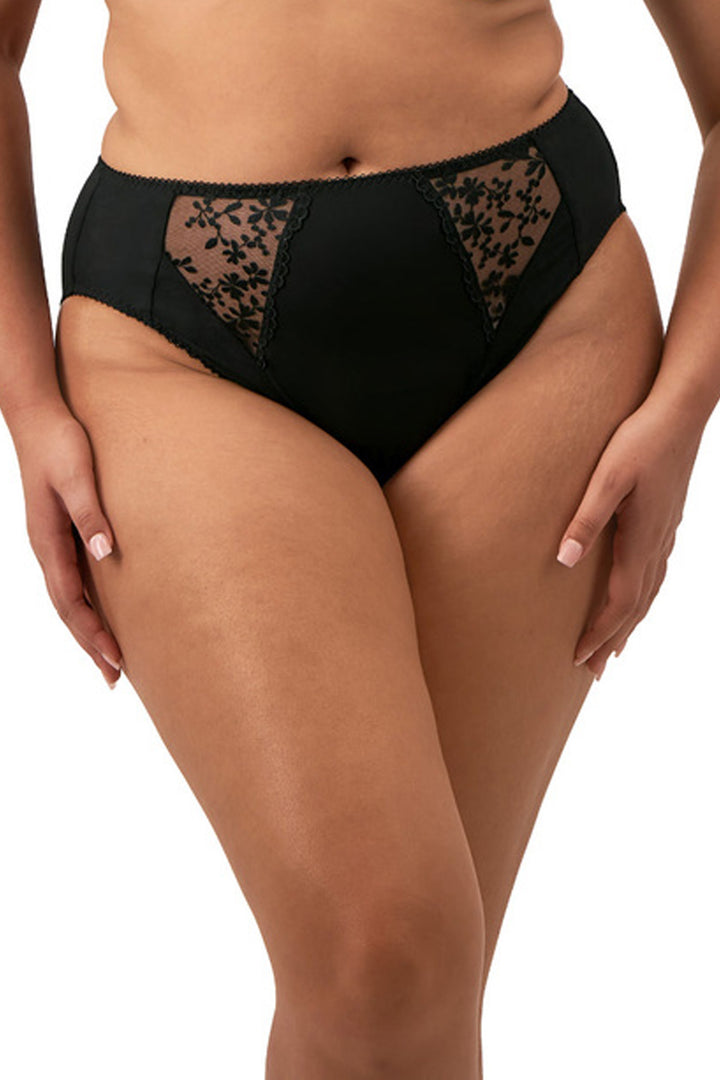 Zarla High Leg Brief Svart