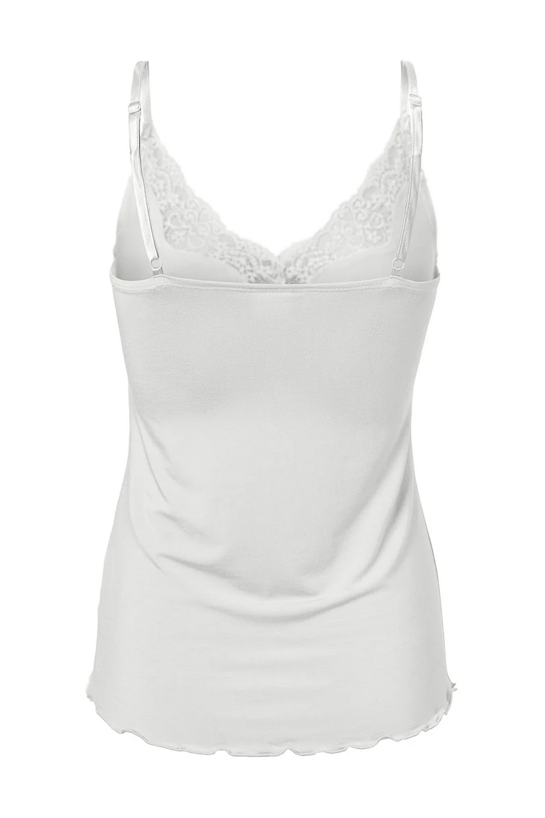 Linne med Spagettiband Offwhite