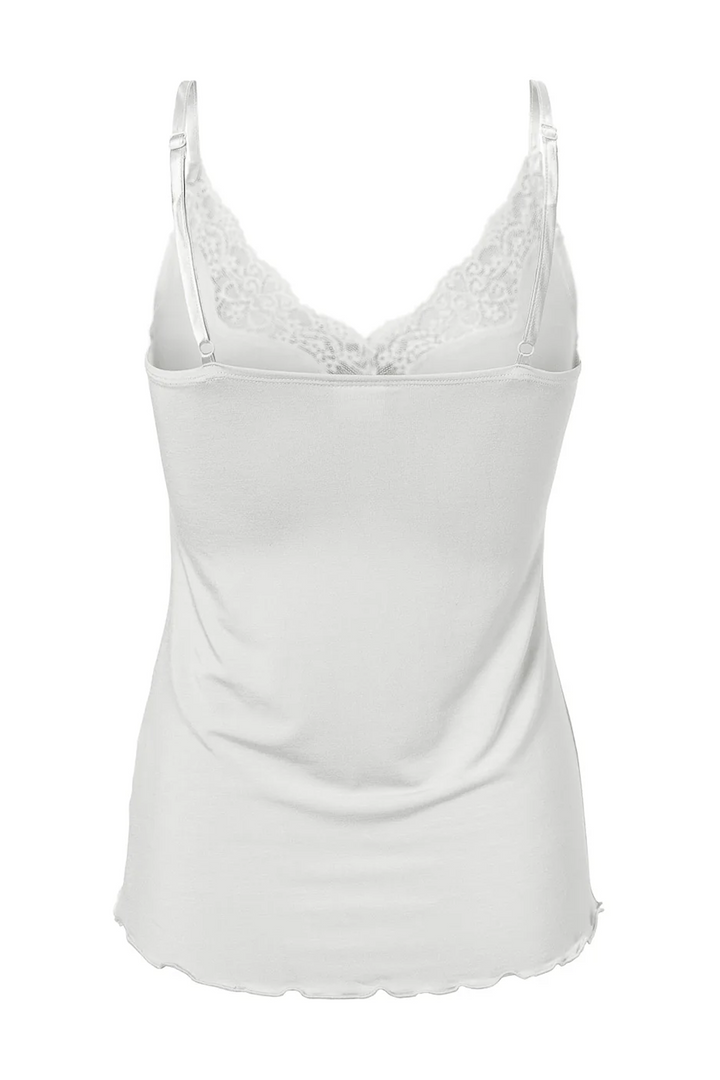Linne med Spagettiband Offwhite
