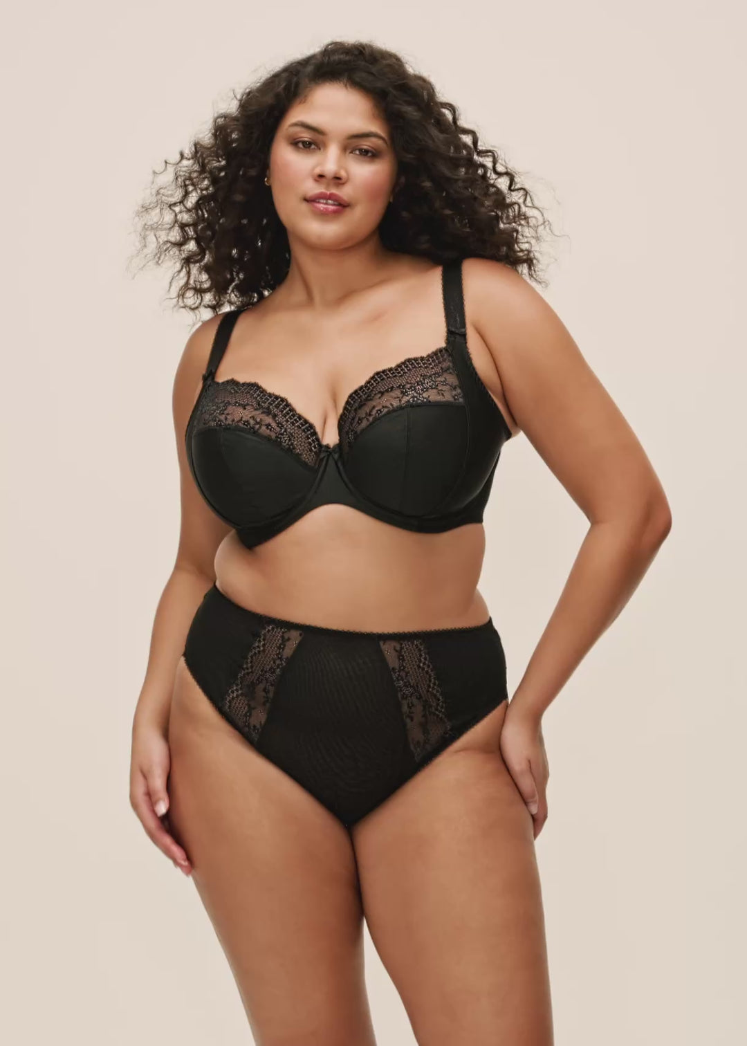 Lucie High Leg Brief Jet