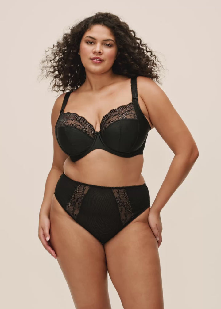 Lucie High Leg Brief Jet