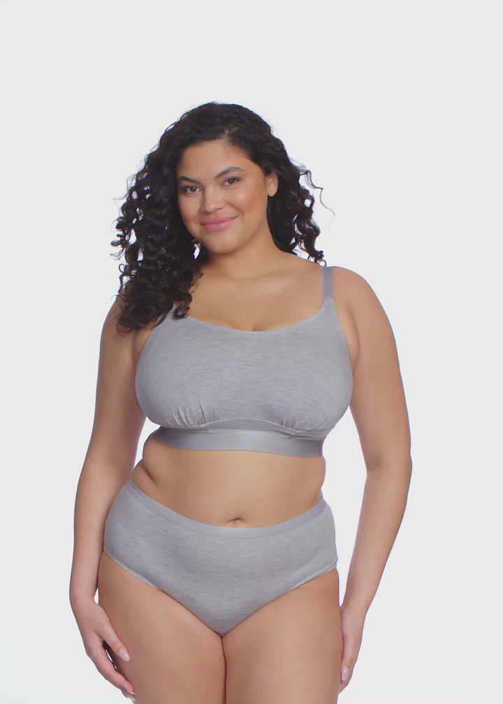 Downtime Non Wired Bralette Grey Marl
