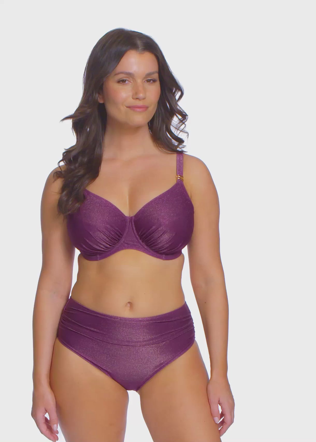Paros Coast Hög bikinitrosa Berry Shimmer