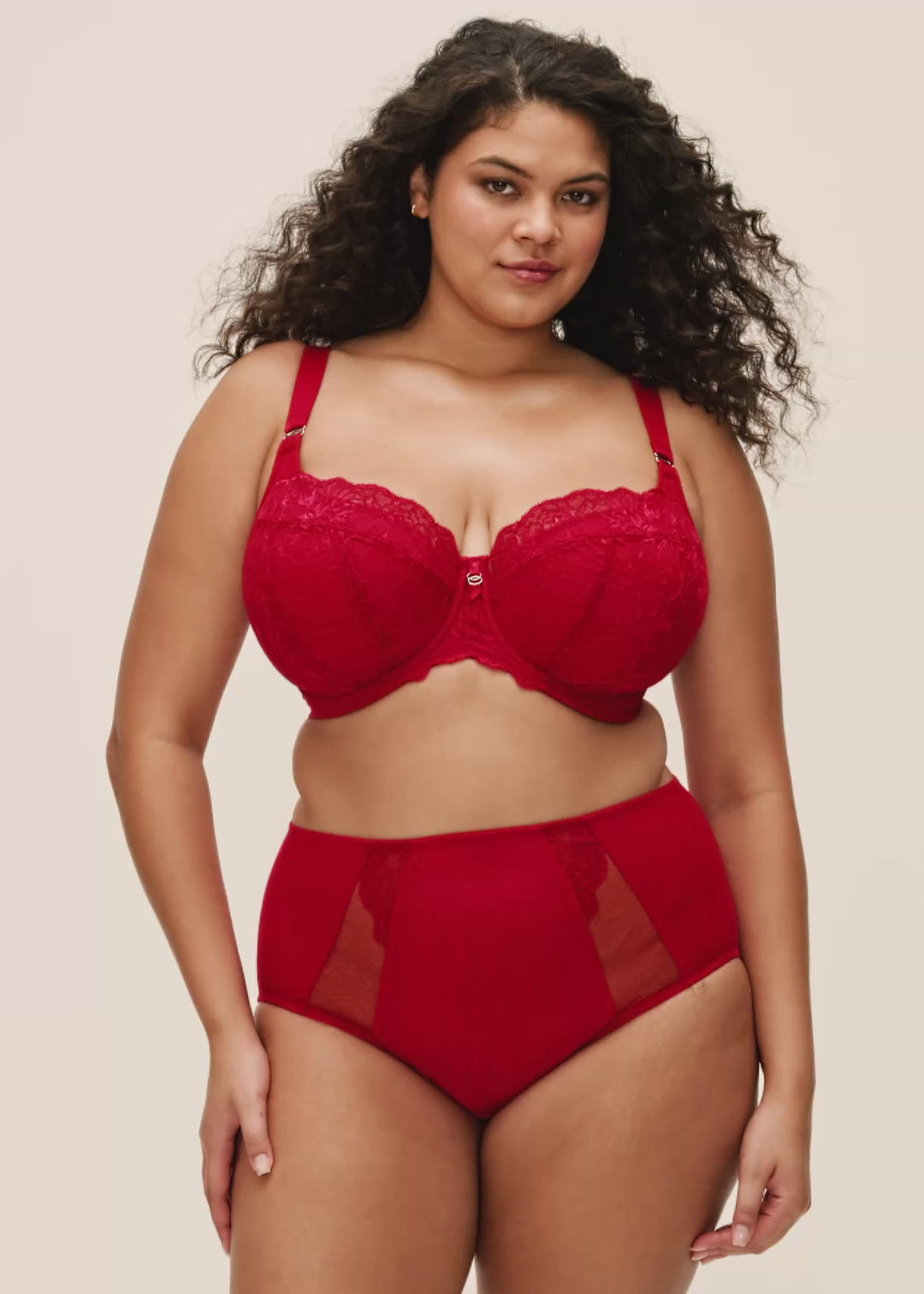 Brianna Padded Half Cup Bra Haute Red