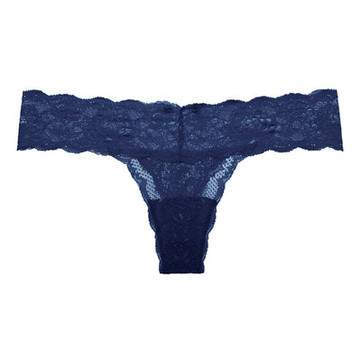 Never Say Never Cutie Lavhøyde Thong Blue Navy
